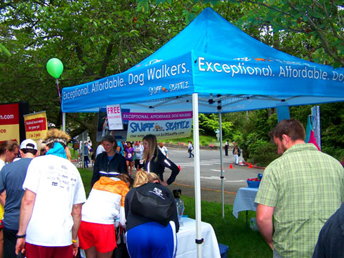 Furry 5K Photos, Sniff Seattle Tent, Sniff Seattle Bellevue Dog Walkers